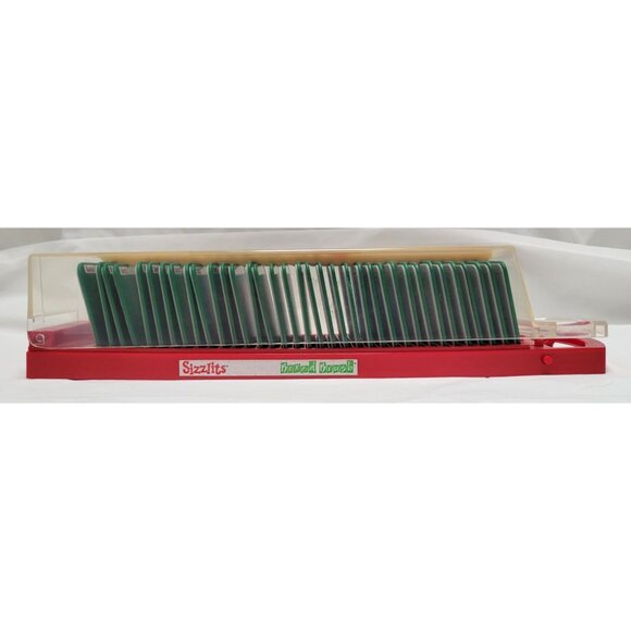 Sizzix Sizzlits BOXED BRUSH Storage Case Green Alphabet Die Cutting Cartridges - Picture 8 of 11